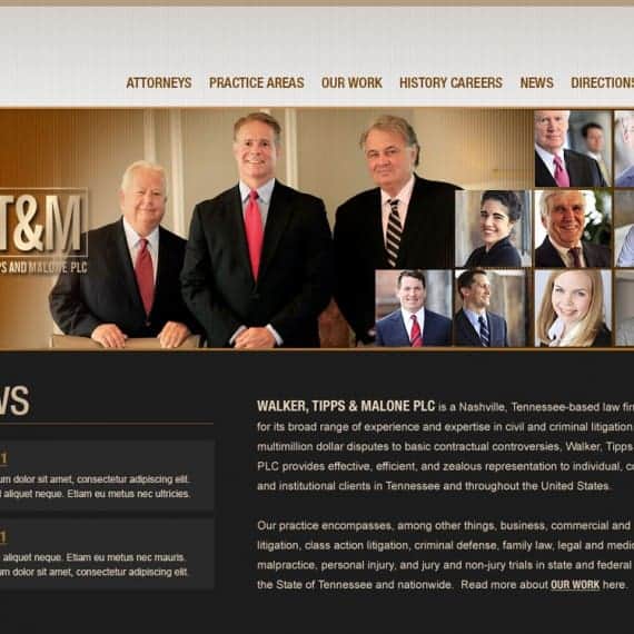 Walker Tipps Malone Attorney Website Design